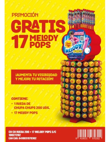 CH CH RUEDA 200 + 17 MELODY POPS