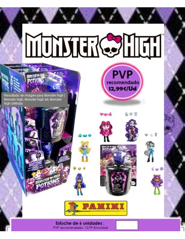 SOBRES 3D MONSTER HIGH POTIONS 6 U.