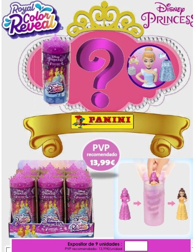 DISNEY PRINCESS ROYAL COLOR REVEAL 9 U