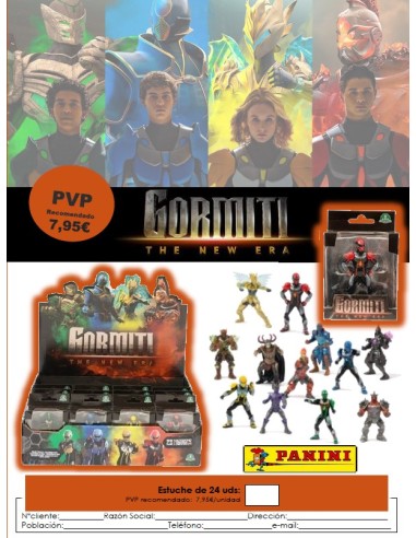 SOBRES 3D GORMITI 7 CM.  24 U.