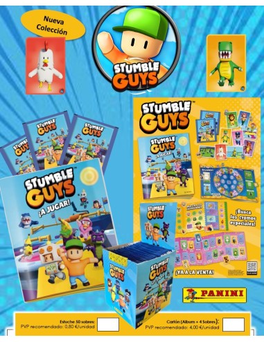 CROMOS STUMBLE GUYS A JUGAR 16x50