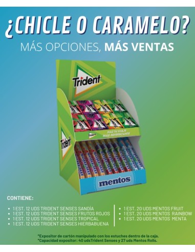EXPO 48 TRIDENT SENSES + 60 MENTOS