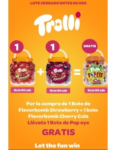 LOTE TROLLI 85 U. 2+1 FRESA+COLA+POP EYE