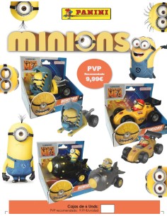 SOBRES 3D VEHICULOS MINIONS 6 U.