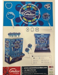 CHUPA PINTA C/CHICLE FRAMBUESA 6x100