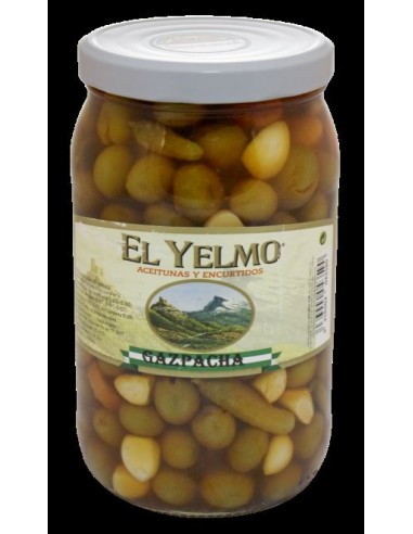 ACEITUNA GAZPACHA EL YELMO 6x1.100 GRS