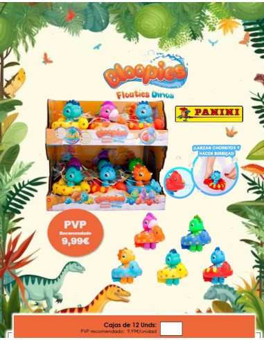3D BLOOPIES FLOATIES DINOS 2x12