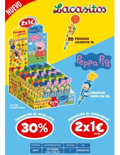 PARAGUAS PEPPA PIG LACASA 6x40