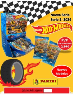 SOBRES 3D HOT WHEELS 2x24