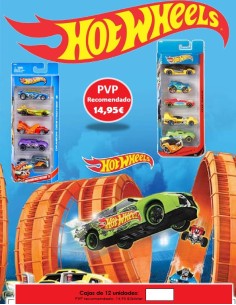 SOBRES 3D HOT WHEELS PACK-5  12 U.