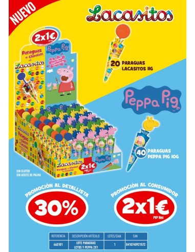 PARAGUAS PEPPA PIG LACASA 6x40