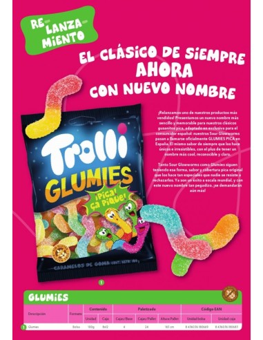 GLUMIES 100 GRS. TROLLI 8x16