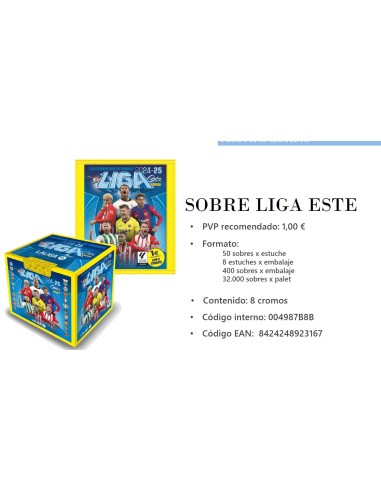 CROMOS LIGA ESTE 24/25 8x50