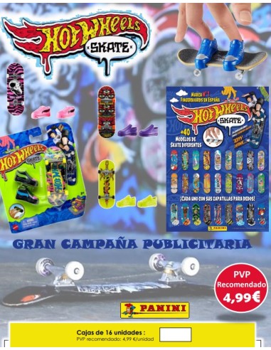 SOBRES 3D HOT WHEELS SKATE  16 U.