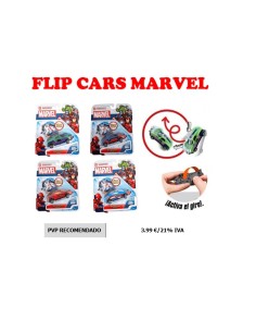 SOBRES 3D FLIP CARS MARVEL 12 U.