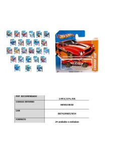 BLISTER  3D HOT WHEELS  24 U.
