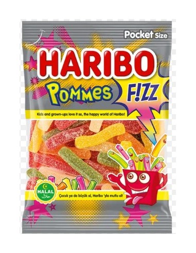 POMMES FIZZ HALAL HARIBO 100 GRS. 18U