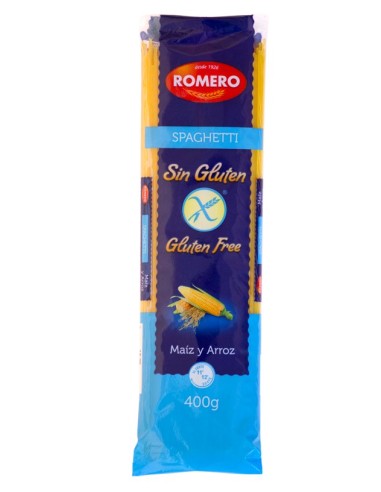 SPAGHETTI SIN GLUTEN ROMERO 12x400 GRS