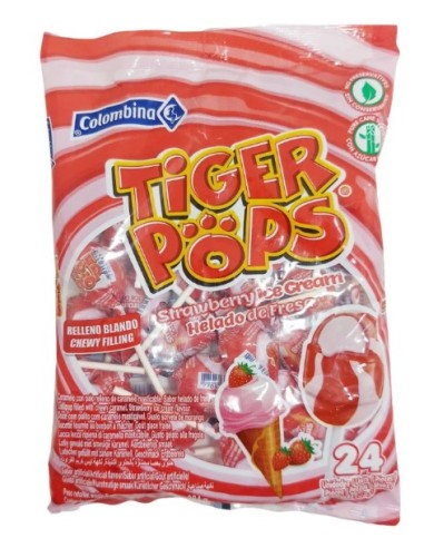 TIGER POP HELADO FRESA 24U. C-15 (R.12625)