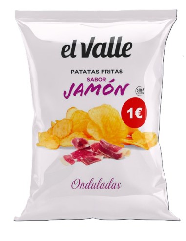 PATATA LISA JAMON 1,20 12x90 G.