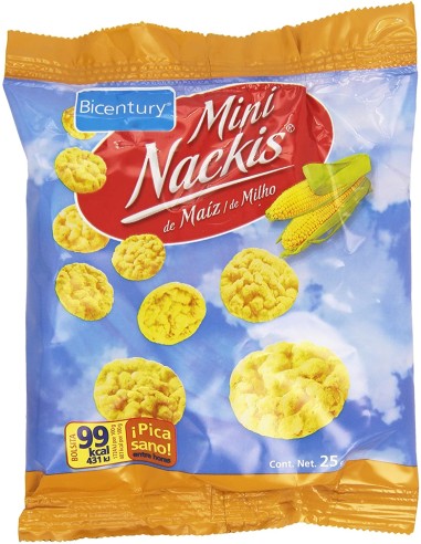 MINI TORTITAS NACKIS MAIZ 25G. 4x14