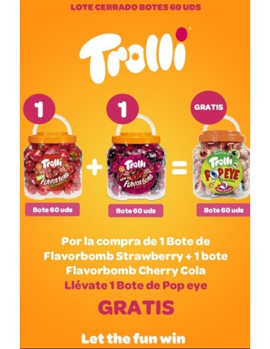 LOTE TROLLI 85 U. 2+1 FRESA+COLA+POP EYE