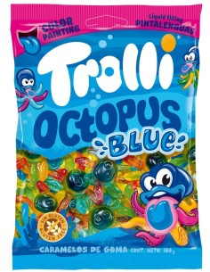 PULPO AZUL PINTA 100 GRS. TROLLI 8x16