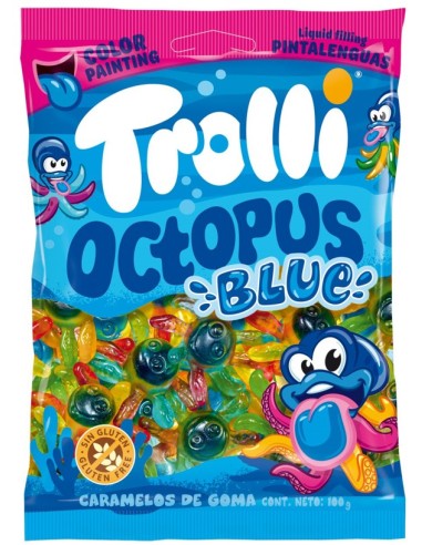 PULPO AZUL PINTA 100 GRS. TROLLI 8x16