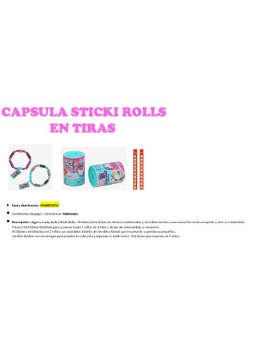 SOBRES 3D CAPSULA STICKI ROLLS 12 U.