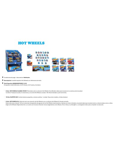 EXPOSITOR SOBREMESA HOT WHEELS