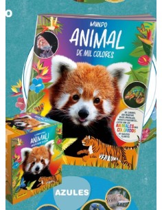 ALBUM + 4 SOB. MUNDO ANIMAL/MIL COLORES 30U.