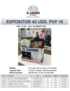 EXPOSITOR BOLSITAS 1 EL CASERIO 40x50/75G