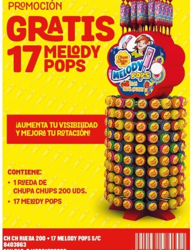 CH CH RUEDA 200 + 17 MELODY POPS