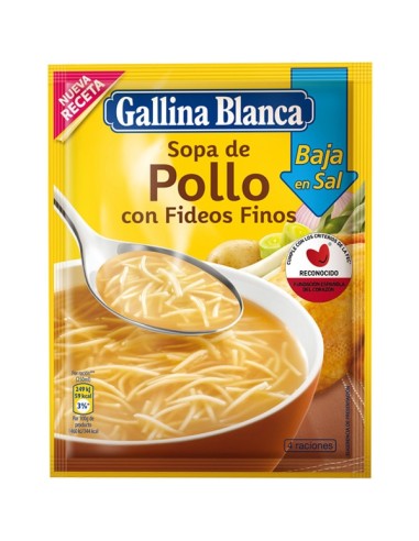 SOPAS POLLO FIDEOS BAJO SAL G.B. 24 U.