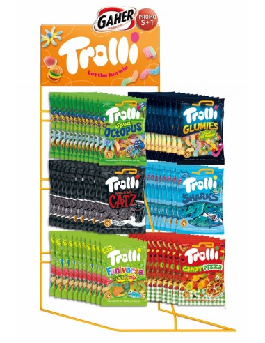EXPOSITOR TROLLY BOLSITAS 100 GRS 5+1