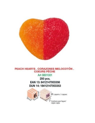 CORAZON MELOCOTON WINKEYS 6x250