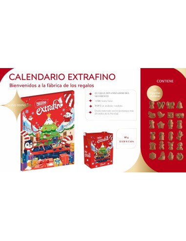 CALENDARIO ADV EXTRAFINO 12x85G.
